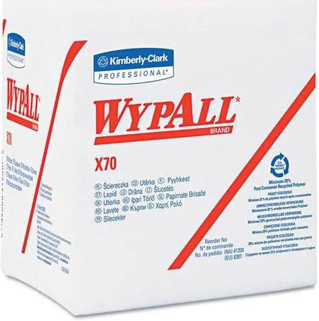 Alt view image 4 of 16 - C-Wypall X70 Rag Rplmt Hydro Wpr 1/4Fld Whi 12/