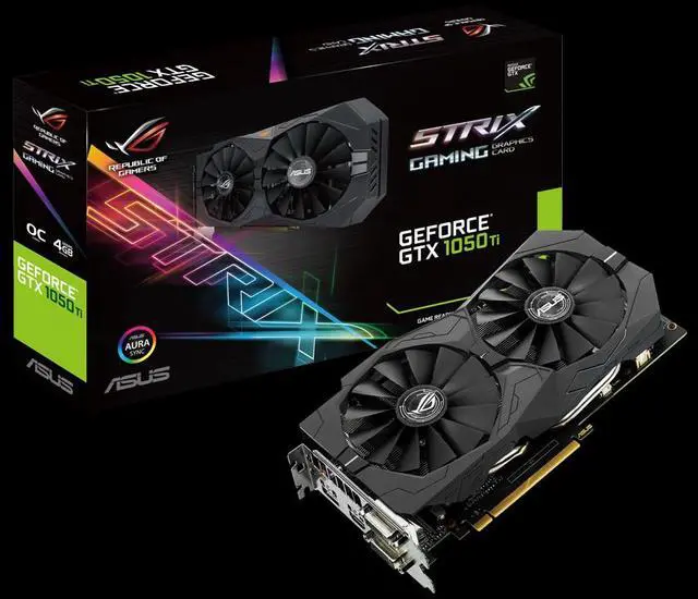 Alt view image 3 of 7 - ASUS NVIDIA GeForce GTX 1050 Ti 4GB GDDR5 ROG STRIX OC Edition HDMI 2.0 DP 1.4  Dual Fan Gaming Graphics Card