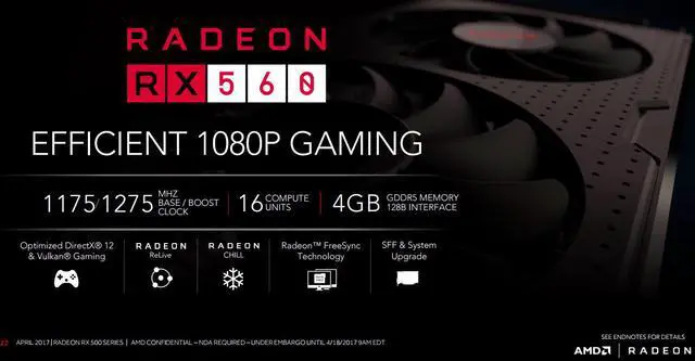 Alt view image 5 of 6 - Biostar OC Gaming Radeon RX 560 4GB GDDR5 128-Bit DirectX 12 PCI Express 3.0 x16, DVI-D Dual Link, HDMI, DisplayPort and Vortex Cooling Fan