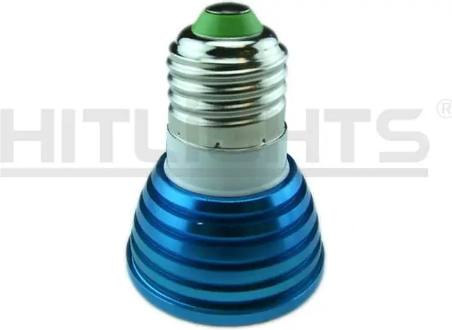 Alt view image 3 of 5 - HitLights 3 Watt Color-Changing LED Light Bulb with Remote, 16 Colors