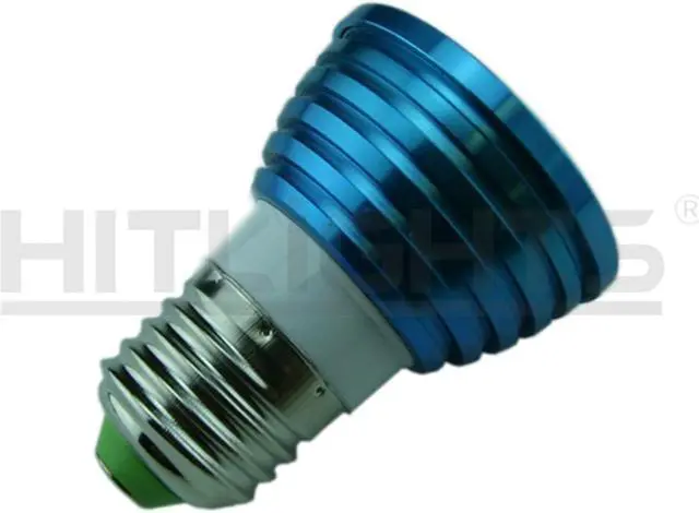 Alt view image 4 of 5 - HitLights 3 Watt Color-Changing LED Light Bulb with Remote, 16 Colors