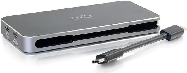 Alt view image 2 of 9 - C2G 54439 C2G USB C DUAL DISPLAY DOCK WITH HDMI, DISPLAYPORT, VGA & POWER DELIVERY