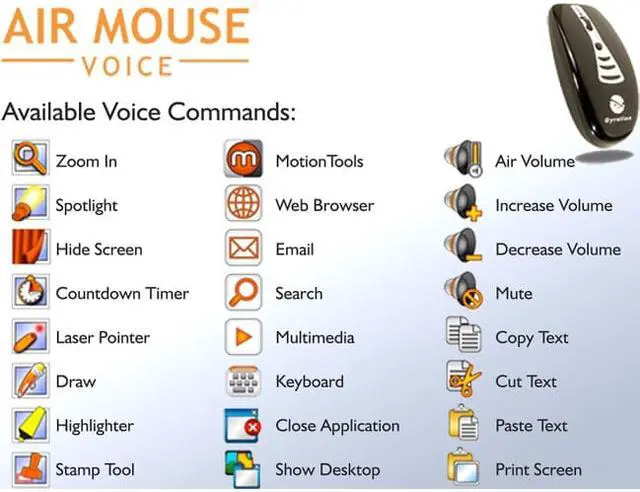 Alt view image 10 of 13 - GYRATION GYRATION AIR MOUSE VOICE