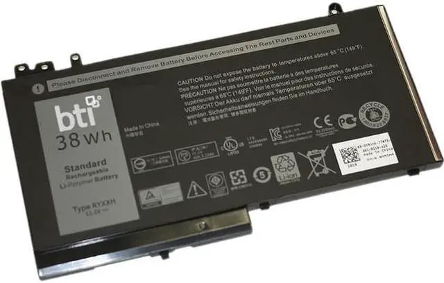 Alt view image 5 of 6 - Battery Technology RYXXH-BTI 11.1V DC 3420 mAh Bti Rechargeable Notebook Battery