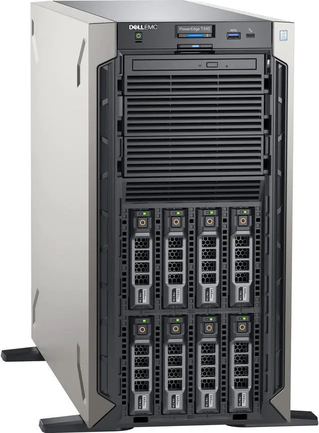 Alt view image 6 of 13 - Dell EMC PowerEdge T340 5U Tower Server 1 x Xeon E-2234 8GB 1T B 1TB HDD ATA XDX41