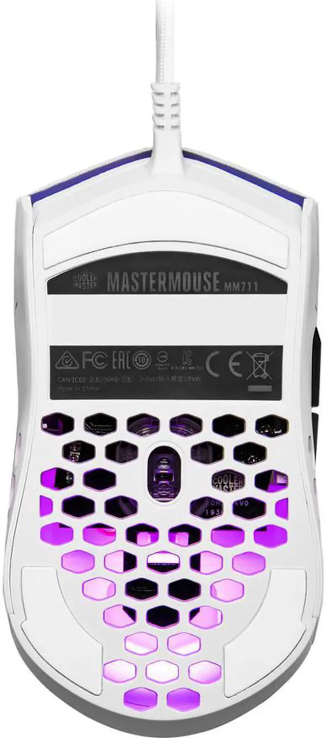 Alt view image 5 of 20 - Cooler Master MasterMouse MM MM711 Gaming Mouse MM711WWOL1
