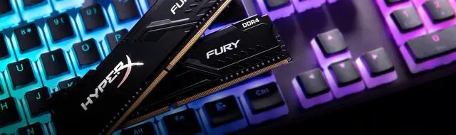 Alt view image 8 of 17 - HyperX FURY 16GB DDR4 2666 (PC4 21300) Desktop Memory Model HX426C16FB3/16