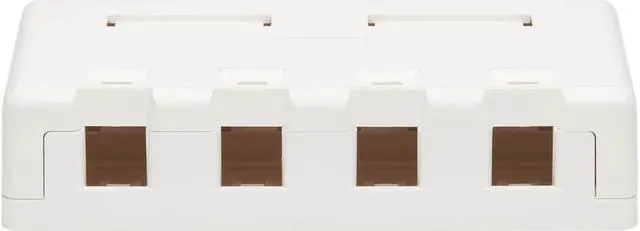 Alt view image 6 of 20 - Tripp Lite N082-004-WH Surface-Mount Box for Keystone Jacks - 4 Ports, White