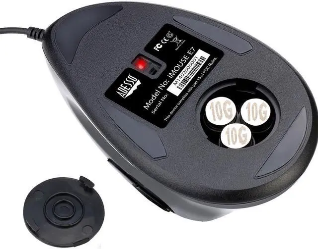 Alt view image 2 of 10 - ADESSO INC. iMouseE7-TAA Left Hand Verticle Ergo Mouse