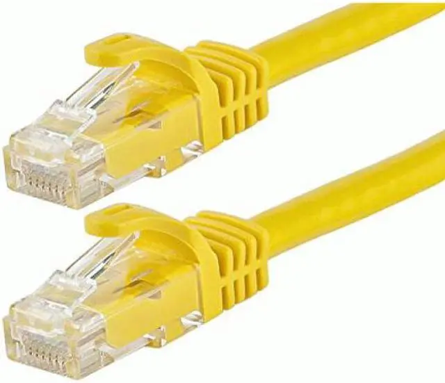Alt view image 3 of 8 - Monoprice Cat6 Ethernet Patch Cable - 20 Feet - Yellow | Network Internet Cord - Snagless RJ45, Stranded, 550Mhz, UTP, Pure Bare Copper Wire, 24AWG - Flexboot Series