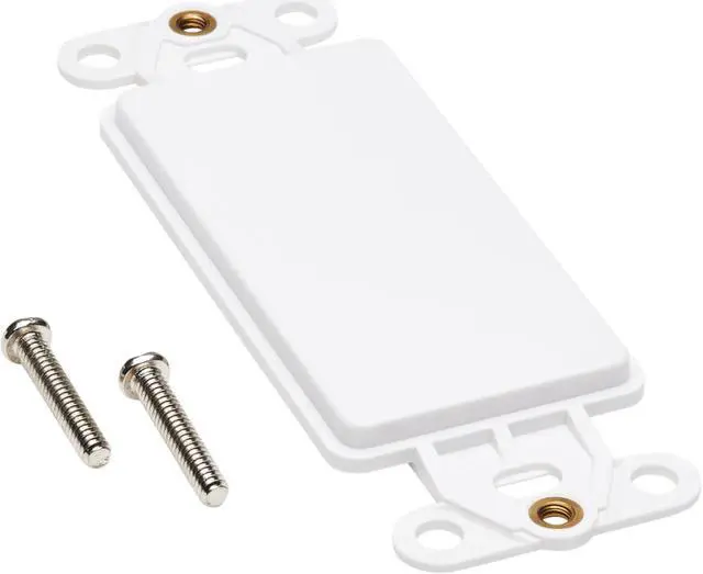 Alt view image 5 of 13 - Tripp Lite N042D-100V-WH Center Plate Insert, Decora Style - Vertical, Blank
