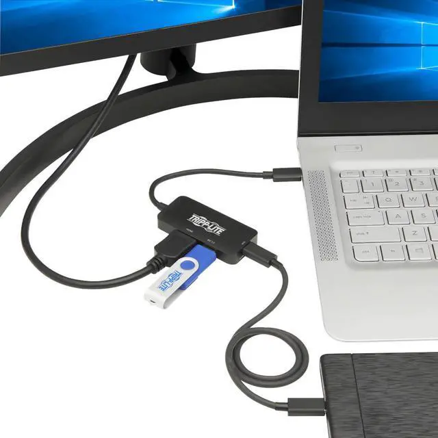 Alt view image 3 of 18 - Tripp Lite USB C Multiport Adapter 4K HDMI 4:4:4 USB-A USB C PD Charging