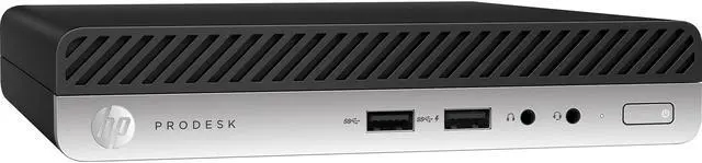 Alt view image 3 of 7 - HP ProDesk 400 G4 Mini Desktop Computer, Intel Six-Core i5-8500T, 8GB RAM, 256GB SSD, Windows 10 Pro (Renewed)