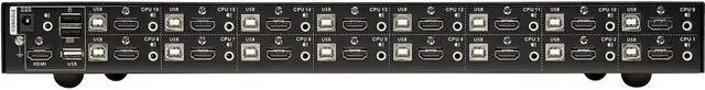 Alt view image 4 of 15 - Tripp Lite Hdmi/Usb Kvm Switch 16Port Audio/Video Usb Peripheral Sharing 1U