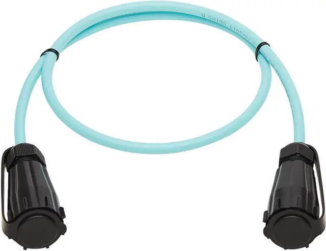 Alt view image 5 of 11 - Tripp Lite N820-10M-IND 10Gb Rigid Industrial Duplex Multimode 50/125 OM3 Fiber Patch Cable (LC/LC) - IP68, Aqua, 10 m (32.8 ft.)