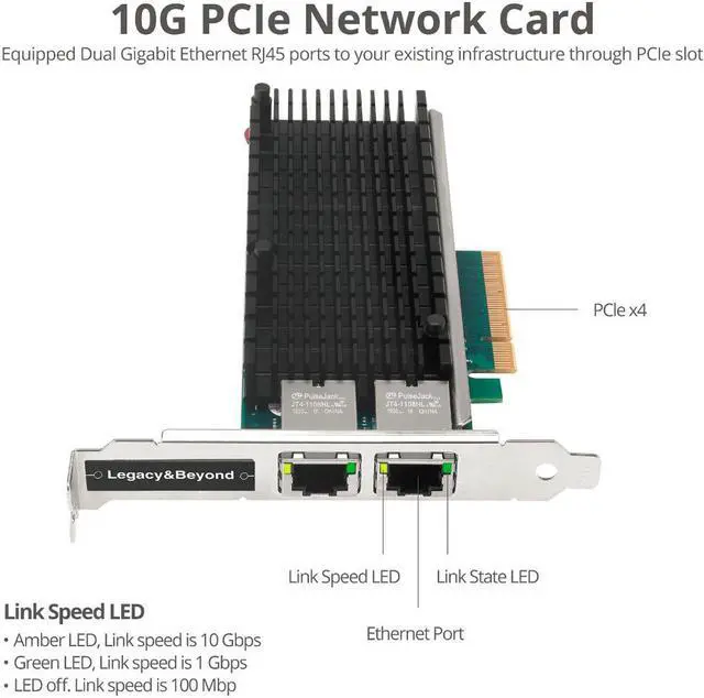 Alt view image 6 of 20 - 2PORT 10G ETHERNET NETWORK PCIE
