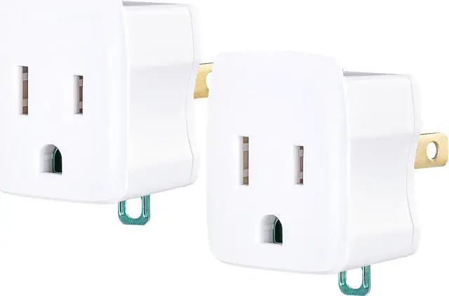 Alt view image 5 of 10 - CyberPower GT1W2PK Power Plug - NEMA 1-15P - 125 V AC / 15 A - White