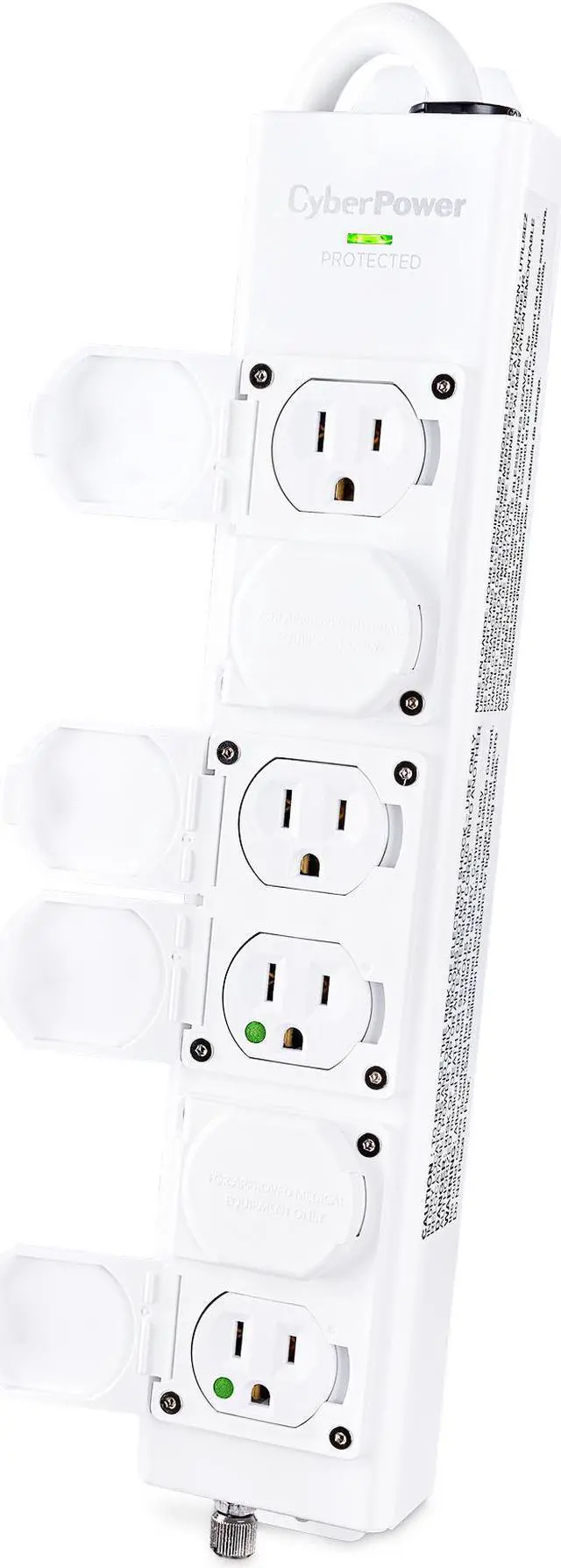 Alt view image 2 of 9 - CyberPower MPV615S Professional 6 Outlet Surge with 1560 J