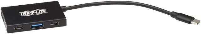 Alt view image 4 of 20 - Tripp Lite U460-004-2A2C-2 4-Port USBC Hub - USB 3.1 (3.1 Gen 2) Type C - External - 4 USB Port(s) - 4 USB 3.1 Port(s) - Mac, PC
