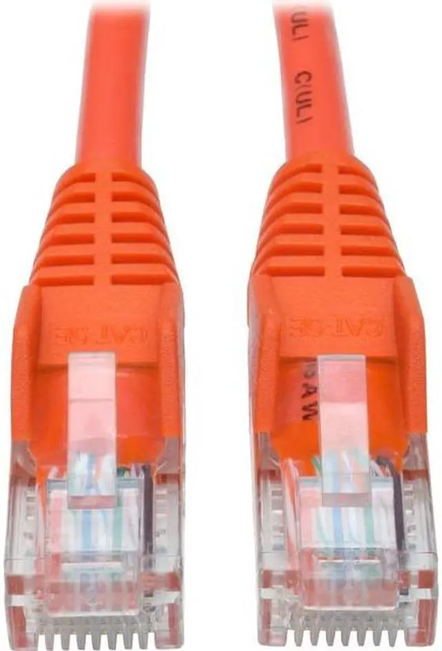 Alt view image 13 of 20 - Tripp Lite 5ft Cat5e 350 MHz Snagless Molded UTP Patch Cable (RJ45), Orange