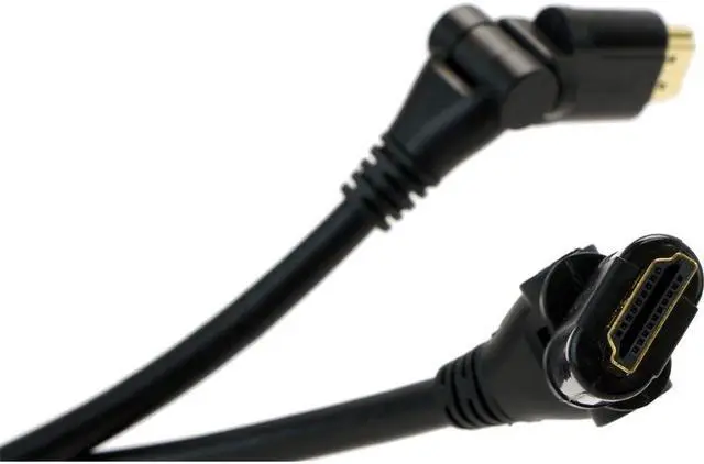 Alt view image 7 of 9 - VisionTek 900811 3 ft. Black HDMI Pivot Cable 3 ft (M/M) Male to Male