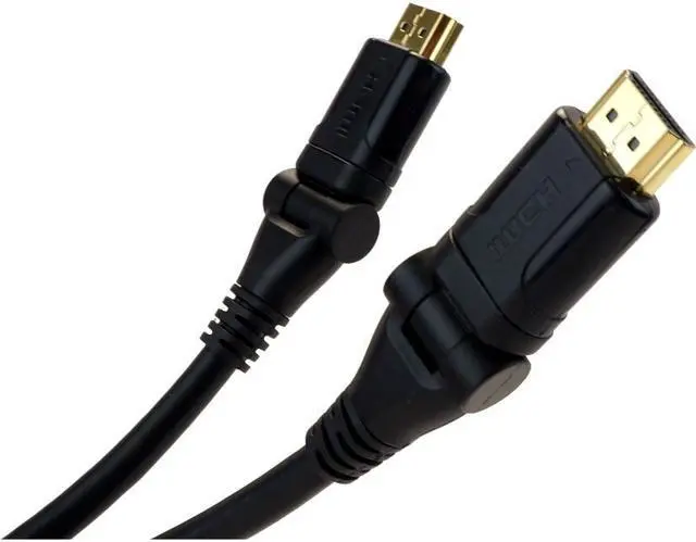 Alt view image 6 of 9 - VisionTek 900811 3 ft. Black HDMI Pivot Cable 3 ft (M/M) Male to Male