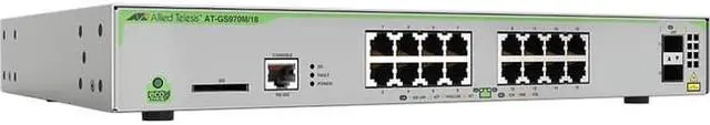 Main image of Allied Telesis CentreCOM AT-GS970M/18 Layer 3 Switch - 16 Ports - Manageable - 3 Layer Supported -