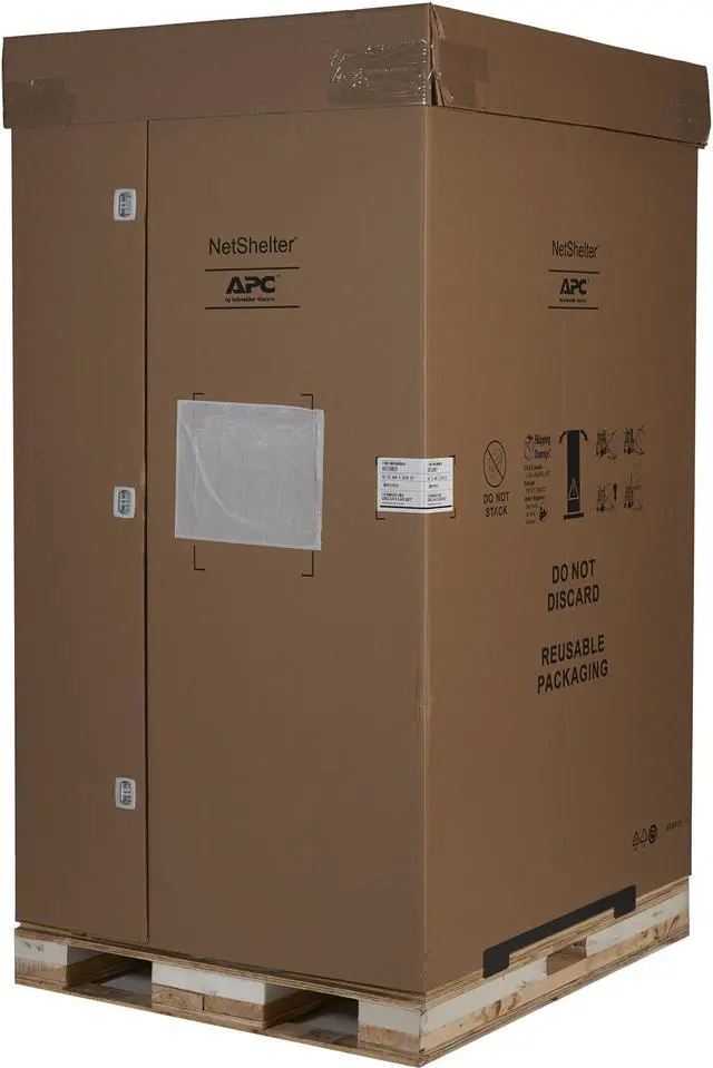 Alt view image 8 of 8 - APC NetShelter SX, Server Rack Enclosure, 42U, Shock Packaging, 2000 lbs, Black, 1991H x 600W x 1200D mm