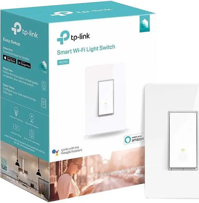 Alt view image 4 of 11 - tplink hs200p3 kasa smart wifi switch 3pack control lighting from anywhere, easy inwall installation singlepole only, no hub required, works with alexa and google assistant, white