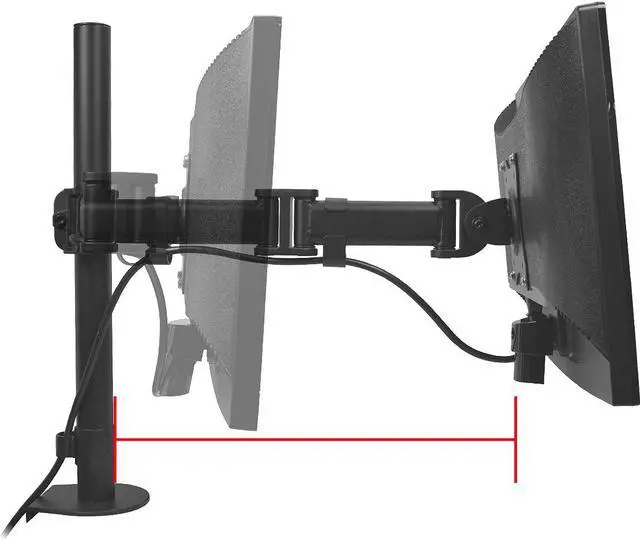 Alt view image 7 of 11 - SIIG Dual Monitor Articulating Desk Mount 13" to 27" CEMT1822S1