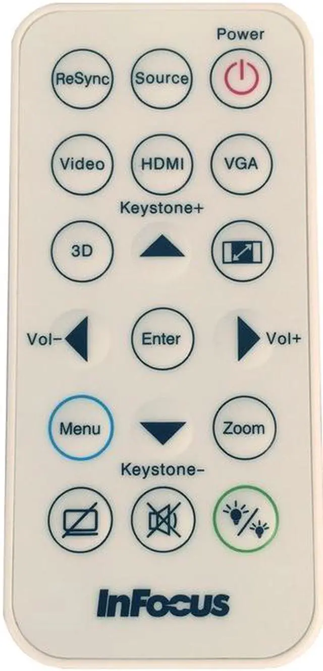 Alt view image 3 of 6 - InFocus Replacement Remote for Select InFocus Projectors