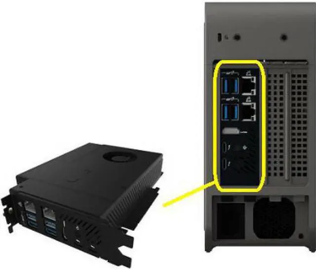 Alt view image 4 of 20 - Intel NUC 9 Pro NUC9V7QNX Workstation - Core i7 i7-9850H - Intel UHD Graphics 630 - Serial ATA/600 Controller - 0, 1 RAID Levels - Intel Optane Memory Ready - Gigabit Ethernet - Wireless LAN