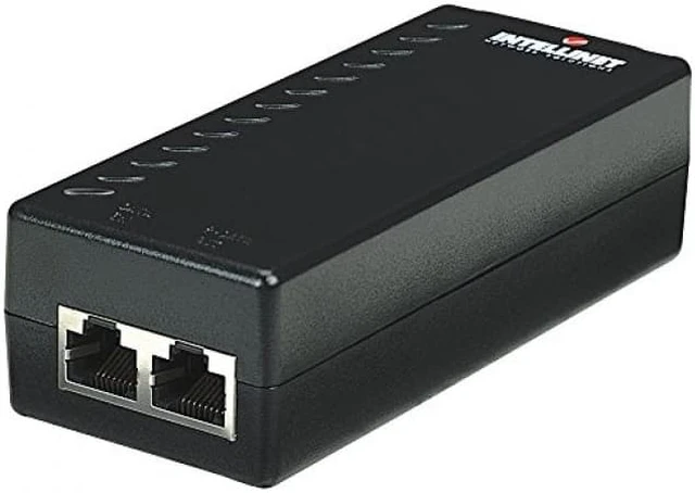 Alt view image 3 of 10 - Intellinet Power over Ethernet (PoE) Injector, 1 Port, 48 V DC, IEEE 802.3af Compliant