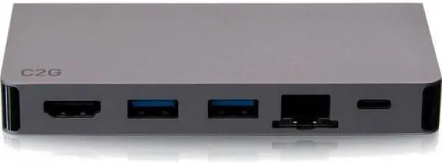 Alt view image 3 of 13 - C2G 54457 100W Multiport USB-C Travel Dock