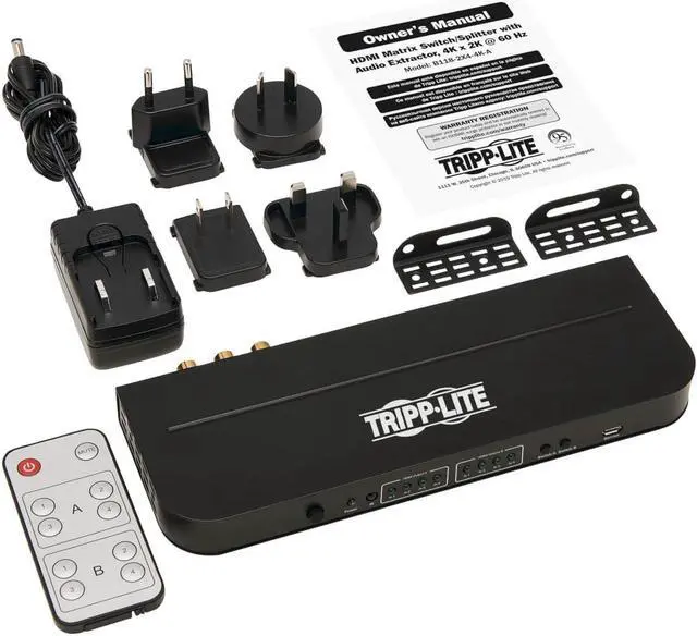 Alt view image 4 of 14 - Tripp Lite B118-2X4-4K-A 2x4 HDMI Matrix Switch/Splitter