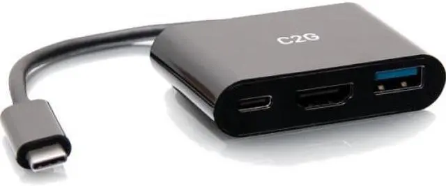 Alt view image 2 of 8 - C2G USB C Mini Docking Station USB C to HDMI USB 3.0 & USB C C2G54453