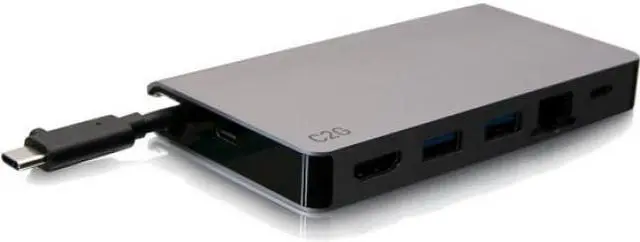 Alt view image 2 of 13 - C2G 54457 100W Multiport USB-C Travel Dock