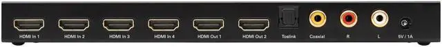 Alt view image 3 of 14 - Tripp Lite B118-2X4-4K-A 2x4 HDMI Matrix Switch/Splitter