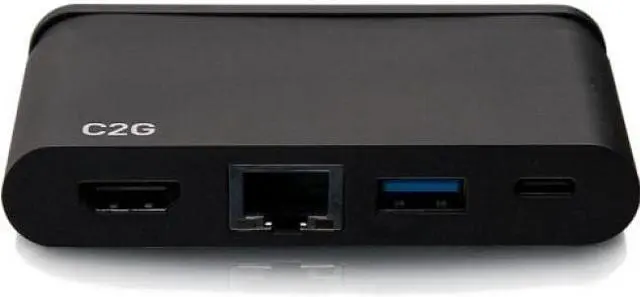 Alt view image 2 of 13 - C2G USB C Dock with HDMI USB Ethernet USB C & Power Delivery up to 100W C2G54455