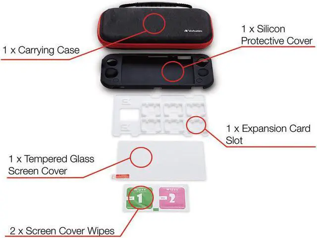 Alt view image 4 of 6 - Verbatim Starter Kit for use with Nintendo Switch™ Lite