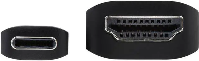 Alt view image 2 of 16 - Tripp Lite U444-006-HBE USB-C to HDMI Adapter Cable M/M Black 6 ft. U444006HBE