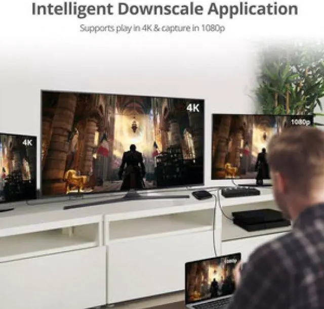 Alt view image 4 of 17 - SIIG 4 Port HDMI 2.0 HDR Splitter with EDID and Downscaling CEH26C11S1