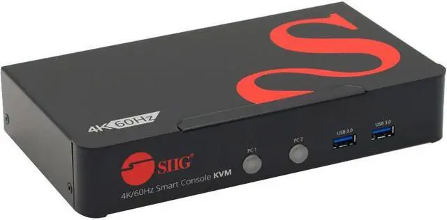 Alt view image 2 of 14 - SIIG CE-DP0F11-S1 2-Port DisplayPort 1.2 4K 60Hz KVM Switch with USB 3.0