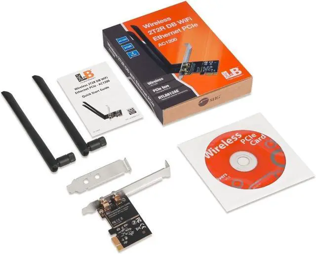 Alt view image 5 of 8 - SIIG Wireless 2T2R Dual Band WiFi Ethernet PCIe Card AC1200 LB-WR0011-S1