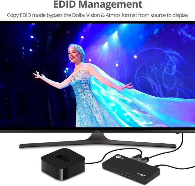 Alt view image 7 of 17 - SIIG 4 Port HDMI 2.0 HDR Splitter with EDID and Downscaling CEH26C11S1