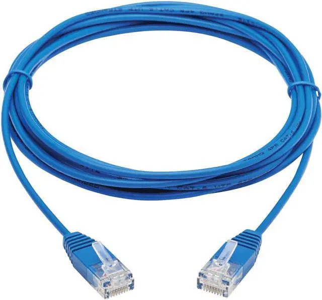 Alt view image 3 of 11 - Tripp Lite Cat6 Gigabit Molded Ultra-Slim Utp Ethernet Cable (Rj45 M/M) Blue 10 Ft.