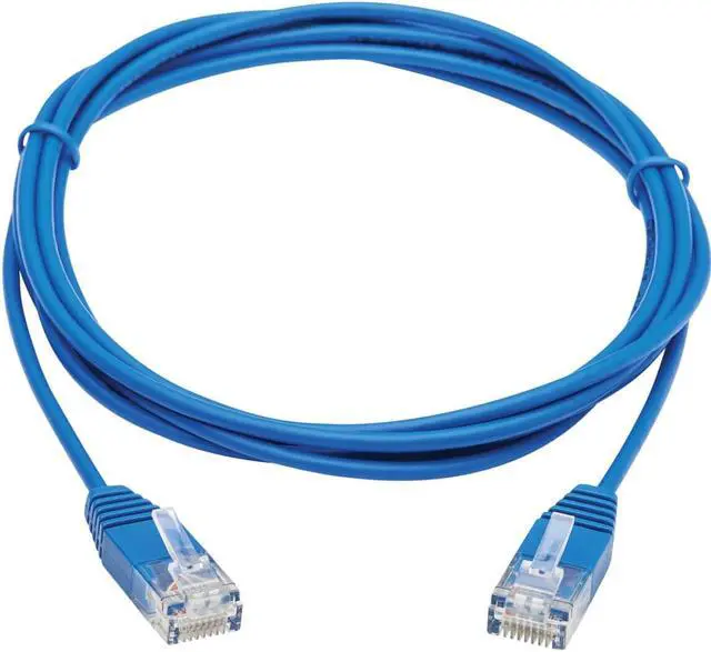 Alt view image 3 of 11 - Tripp Lite Cat6 Gigabit Molded Ultra-Slim Utp Ethernet Cable (Rj45 M/M) Blue 7 Ft.