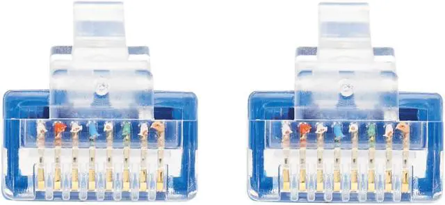 Alt view image 4 of 10 - Tripp Lite Cat6 Gigabit Molded Ultra-Slim Utp Ethernet Cable (Rj45 M/M) Blue 5 Ft.