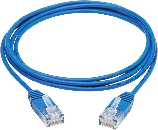 Alt view image 3 of 10 - Tripp Lite Cat6 Gigabit Molded Ultra-Slim Utp Ethernet Cable (Rj45 M/M) Blue 5 Ft.