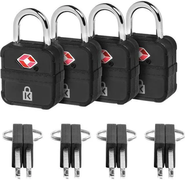 Alt view image 2 of 10 - Kensington TSA Accepted Keyed Luggage Lock-4-Pack